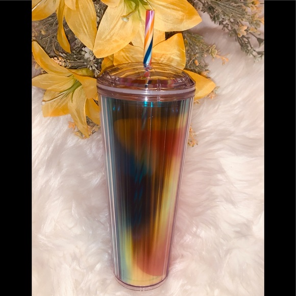 Starbucks Multi Colored Rainbow Kaleidoscope Dome Cup Tumbler 24oz Venti 2020 - Picture 13 of 15